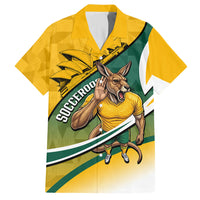 Personalized Australia Soccer Kangaroo Mascot Hawaiian Shirt Sydney Opera House - Hear the Champions Roar Football