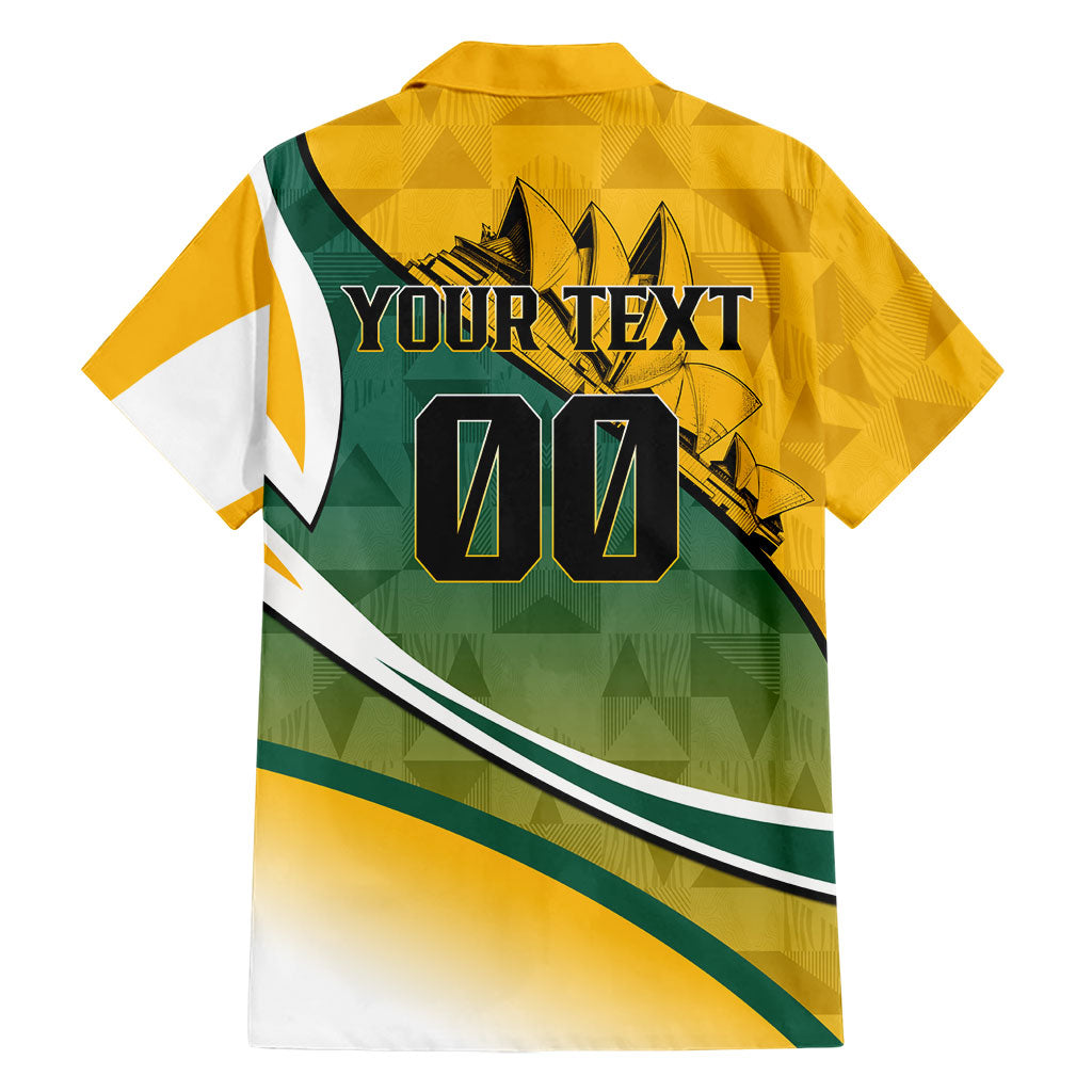 Personalized Australia Soccer Kangaroo Mascot Hawaiian Shirt Sydney Opera House - Hear the Champions Roar Football