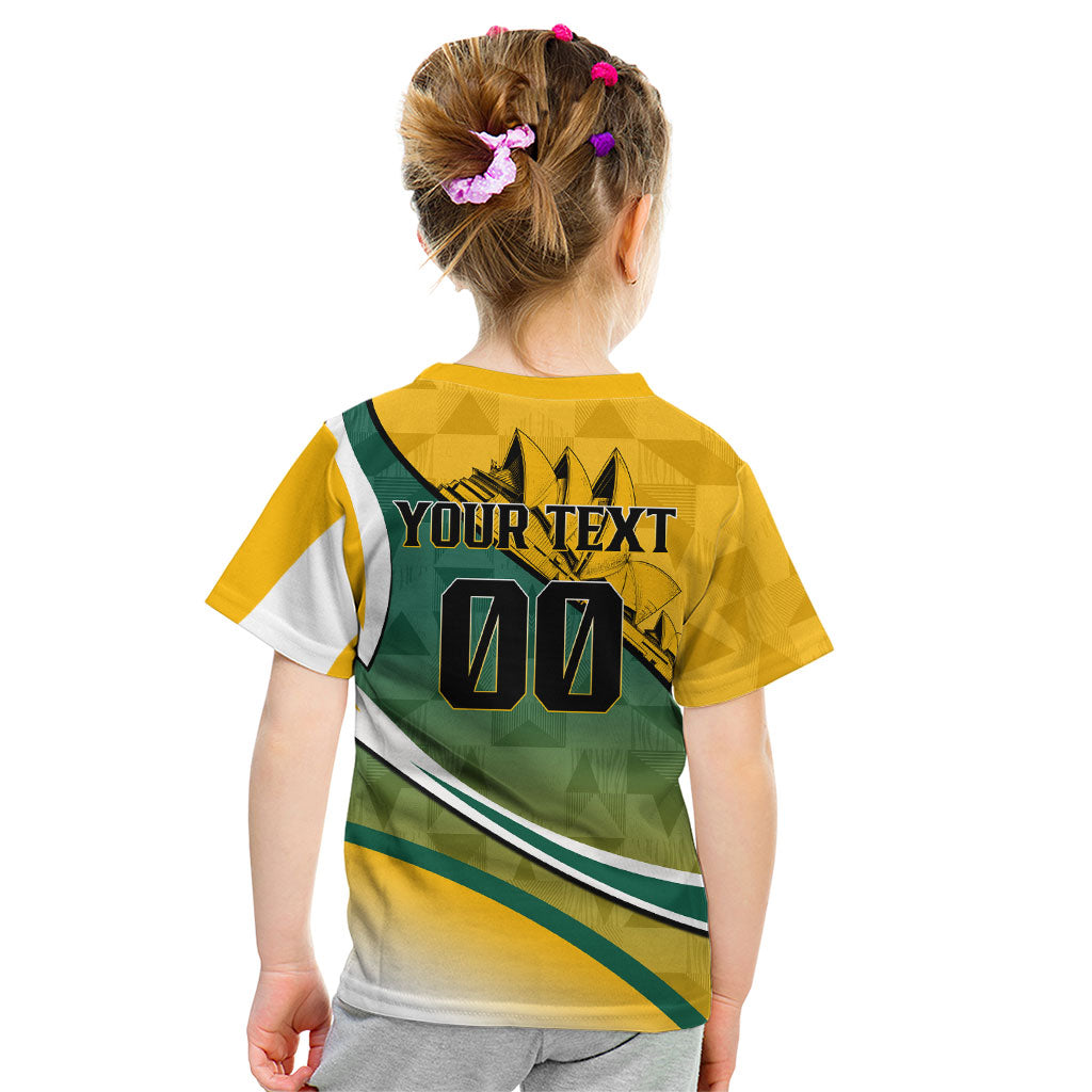 Personalized Australia Soccer Kangaroo Mascot Kid T Shirt Sydney Opera House - Hear the Champions Roar Football