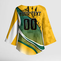 Personalized Australia Soccer Kangaroo Mascot Kimono Sleeve Blouse Sydney Opera House - Hear the Champions Roar Football