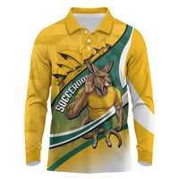Personalized Australia Soccer Kangaroo Mascot Long Sleeve Polo Shirt Sydney Opera House - Hear the Champions Roar Football