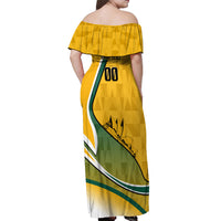 Personalized Australia Soccer Kangaroo Mascot Off Shoulder Maxi Dress Sydney Opera House - Hear the Champions Roar Football