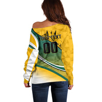 Personalized Australia Soccer Kangaroo Mascot Off Shoulder Sweater Sydney Opera House - Hear the Champions Roar Football