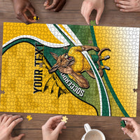 Personalized Australia Soccer Kangaroo Mascot Puzzle Sydney Opera House - Hear the Champions Roar Football