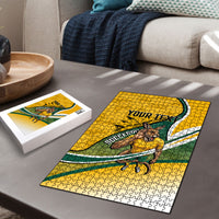 Personalized Australia Soccer Kangaroo Mascot Puzzle Sydney Opera House - Hear the Champions Roar Football