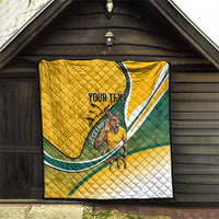 Personalized Australia Soccer Kangaroo Mascot Quilt Sydney Opera House - Hear the Champions Roar Football