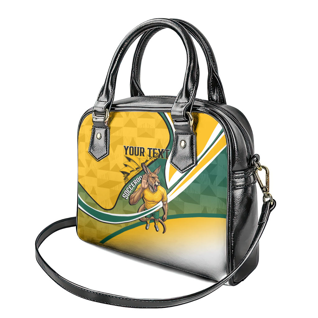 Personalized Australia Soccer Kangaroo Mascot Shoulder Handbag Sydney Opera House - Hear the Champions Roar Football