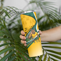 Personalized Australia Soccer Kangaroo Mascot Skinny Tumbler Sydney Opera House - Hear the Champions Roar Football