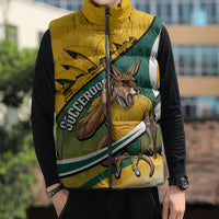 Personalized Australia Soccer Kangaroo Mascot Sleeveless Puffer Jacket Sydney Opera House - Hear the Champions Roar Football