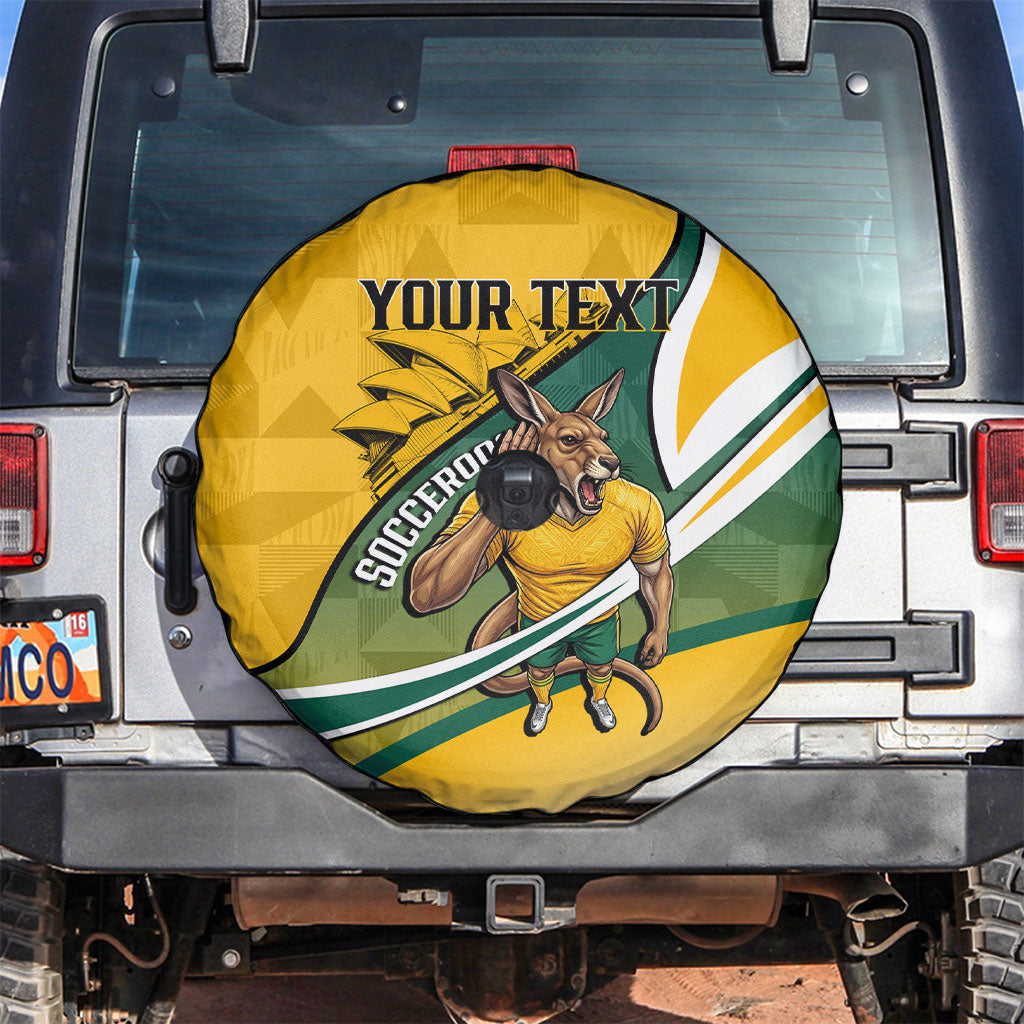 Personalized Australia Soccer Kangaroo Mascot Spare Tire Cover Sydney Opera House - Hear the Champions Roar Football