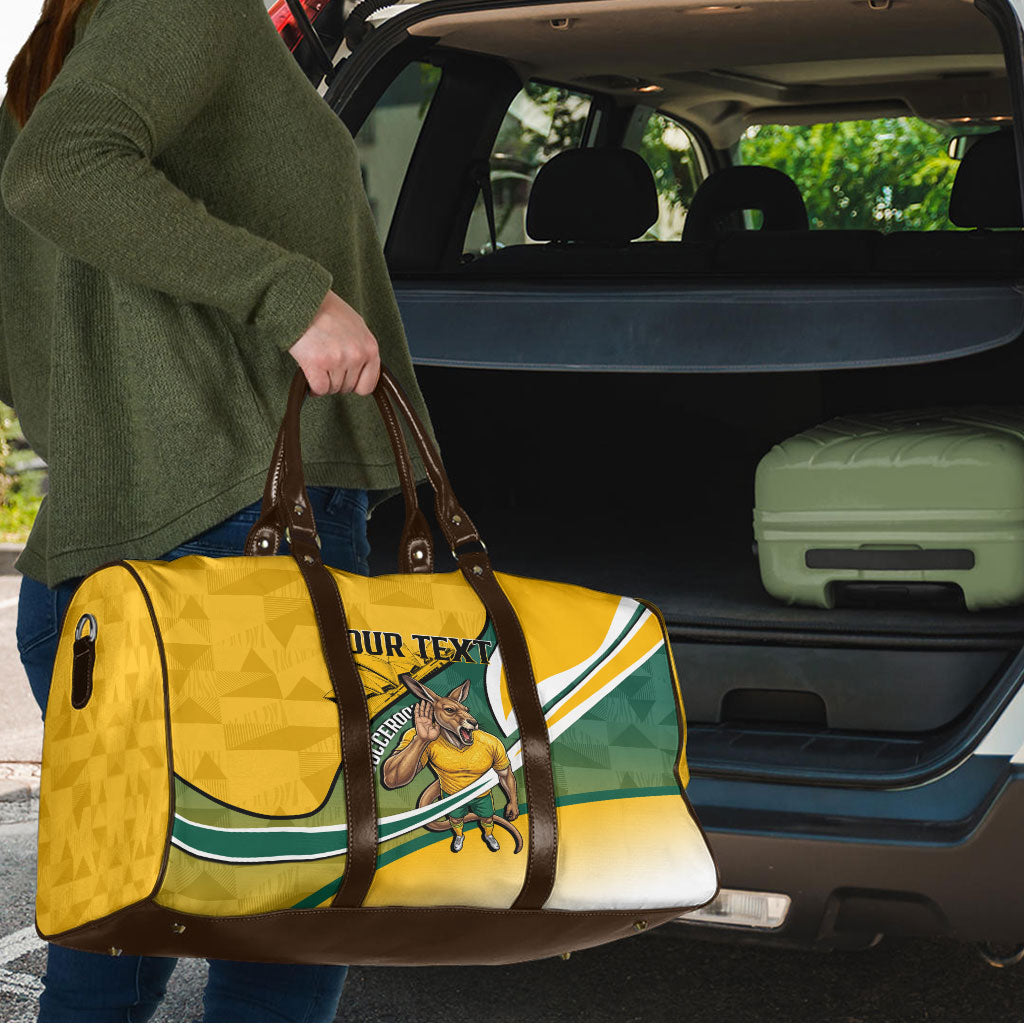 Personalized Australia Soccer Kangaroo Mascot Travel Bag Sydney Opera House - Hear the Champions Roar Football