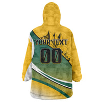 Personalized Australia Soccer Kangaroo Mascot Wearable Blanket Hoodie Sydney Opera House - Hear the Champions Roar Football