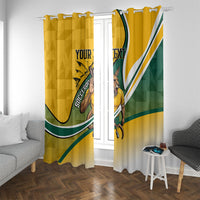 Personalized Australia Soccer Kangaroo Mascot Window Curtain Sydney Opera House - Hear the Champions Roar Football
