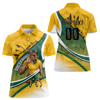 Personalized Australia Soccer Kangaroo Mascot Women Polo Shirt Sydney Opera House - Hear the Champions Roar Football