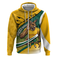 Personalized Australia Soccer Kangaroo Mascot Zip Hoodie Sydney Opera House - Hear the Champions Roar Football