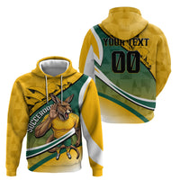 Personalized Australia Soccer Kangaroo Mascot Zip Hoodie Sydney Opera House - Hear the Champions Roar Football