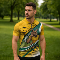 Personalized Australia Soccer Kangaroo Mascot Zipper Polo Shirt Sydney Opera House - Hear the Champions Roar Football