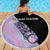 Bowling Strike Graphic Beach Blanket Custom Flaming Ball and Pastel Gradient Swirl Pattern Design - Wonder Print Shop