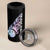 Bowling Strike Graphic 4 in 1 Can Cooler Tumbler Custom Flaming Ball and Pastel Gradient Swirl Pattern Design - Wonder Print Shop