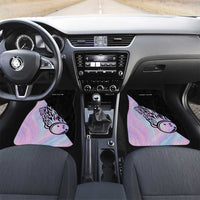 Bowling Strike Graphic Car Mats Custom Flaming Ball and Pastel Gradient Swirl Pattern Design - Wonder Print Shop