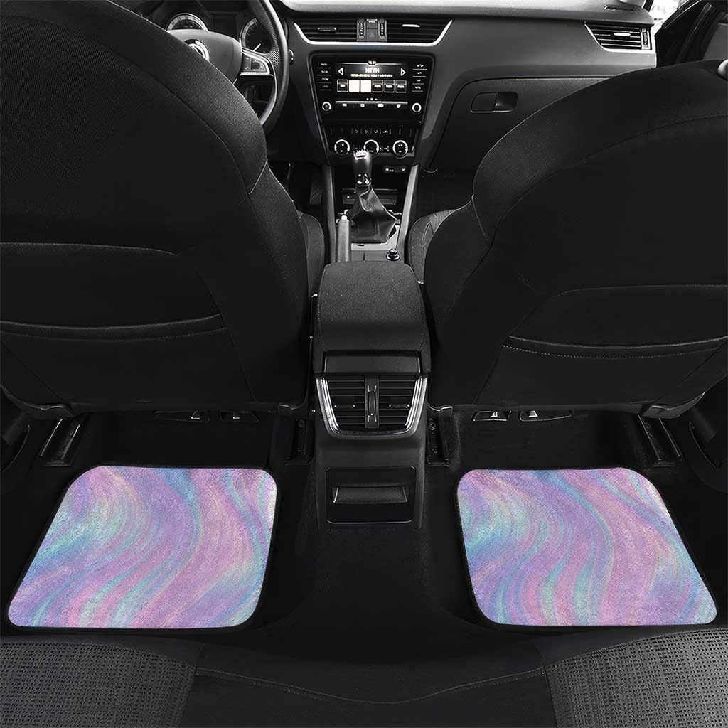Bowling Strike Graphic Car Mats Custom Flaming Ball and Pastel Gradient Swirl Pattern Design - Wonder Print Shop