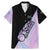 Bowling Strike Graphic Family Matching Mermaid Dress and Hawaiian Shirt Custom Flaming Ball and Pastel Gradient Swirl Pattern Design - Wonder Print Shop