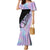 Bowling Strike Graphic Family Matching Mermaid Dress and Hawaiian Shirt Custom Flaming Ball and Pastel Gradient Swirl Pattern Design - Wonder Print Shop