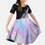 Bowling Strike Graphic Family Matching Off Shoulder Maxi Dress and Hawaiian Shirt Custom Flaming Ball and Pastel Gradient Swirl Pattern Design - Wonder Print Shop