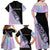 Bowling Strike Graphic Family Matching Off Shoulder Maxi Dress and Hawaiian Shirt Custom Flaming Ball and Pastel Gradient Swirl Pattern Design - Wonder Print Shop