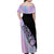 Bowling Strike Graphic Family Matching Off Shoulder Maxi Dress and Hawaiian Shirt Custom Flaming Ball and Pastel Gradient Swirl Pattern Design - Wonder Print Shop