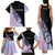 Bowling Strike Graphic Family Matching Tank Maxi Dress and Hawaiian Shirt Custom Flaming Ball and Pastel Gradient Swirl Pattern Design - Wonder Print Shop