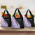 Bowling Strike Graphic Grocery Bag Custom Flaming Ball and Pastel Gradient Swirl Pattern Design - Wonder Print Shop