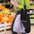 Bowling Strike Graphic Grocery Bag Custom Flaming Ball and Pastel Gradient Swirl Pattern Design - Wonder Print Shop