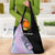 Bowling Strike Graphic Grocery Bag Custom Flaming Ball and Pastel Gradient Swirl Pattern Design - Wonder Print Shop