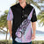 Bowling Strike Graphic Hawaiian Shirt Custom Flaming Ball and Pastel Gradient Swirl Pattern Design - Wonder Print Shop