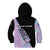 Bowling Strike Graphic Kid Hoodie Custom Flaming Ball and Pastel Gradient Swirl Pattern Design - Wonder Print Shop