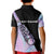 Bowling Strike Graphic Kid Polo Shirt Custom Flaming Ball and Pastel Gradient Swirl Pattern Design - Wonder Print Shop
