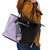Bowling Strike Graphic Leather Tote Bag Custom Flaming Ball and Pastel Gradient Swirl Pattern Design - Wonder Print Shop