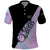 Bowling Strike Graphic Polo Shirt Custom Flaming Ball and Pastel Gradient Swirl Pattern Design - Wonder Print Shop
