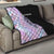Bowling Strike Graphic Quilt Custom Flaming Ball and Pastel Gradient Swirl Pattern Design - Wonder Print Shop