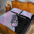 Bowling Strike Graphic Quilt Bed Set Custom Flaming Ball and Pastel Gradient Swirl Pattern Design - Wonder Print Shop