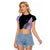 Bowling Strike Graphic Raglan Cropped T Shirt Custom Flaming Ball and Pastel Gradient Swirl Pattern Design - Wonder Print Shop