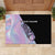 Bowling Strike Graphic Rubber Doormat Custom Flaming Ball and Pastel Gradient Swirl Pattern Design - Wonder Print Shop