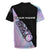 Bowling Strike Graphic Rugby Jersey Custom Flaming Ball and Pastel Gradient Swirl Pattern Design - Wonder Print Shop