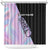 Bowling Strike Graphic Shower Curtain Custom Flaming Ball and Pastel Gradient Swirl Pattern Design - Wonder Print Shop