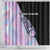 Bowling Strike Graphic Shower Curtain Custom Flaming Ball and Pastel Gradient Swirl Pattern Design - Wonder Print Shop