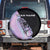 Bowling Strike Graphic Spare Tire Cover Custom Flaming Ball and Pastel Gradient Swirl Pattern Design - Wonder Print Shop