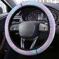 Bowling Strike Graphic Steering Wheel Cover Flaming Ball and Pastel Gradient Swirl Pattern Design - Wonder Print Shop