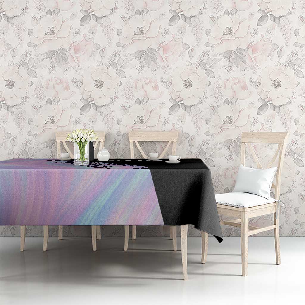 Bowling Strike Graphic Tablecloth Custom Flaming Ball and Pastel Gradient Swirl Pattern Design - Wonder Print Shop