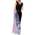 Bowling Strike Graphic Tank Maxi Dress Custom Flaming Ball and Pastel Gradient Swirl Pattern Design - Wonder Print Shop